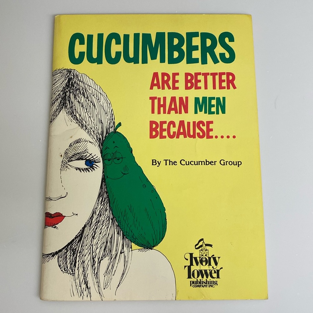 Vintage Rare Ivory Tower Adult Fun Books CUCUMBERS ARE BETTER THAN MEN BECAUSE..